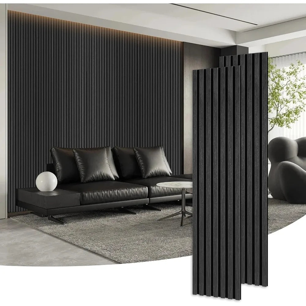47 Inch Wood Slat Acoustic Panels for Stylish Decor and Noise Reduction, 3D Fluted Panel for Wall, Interior Design 3D Wood