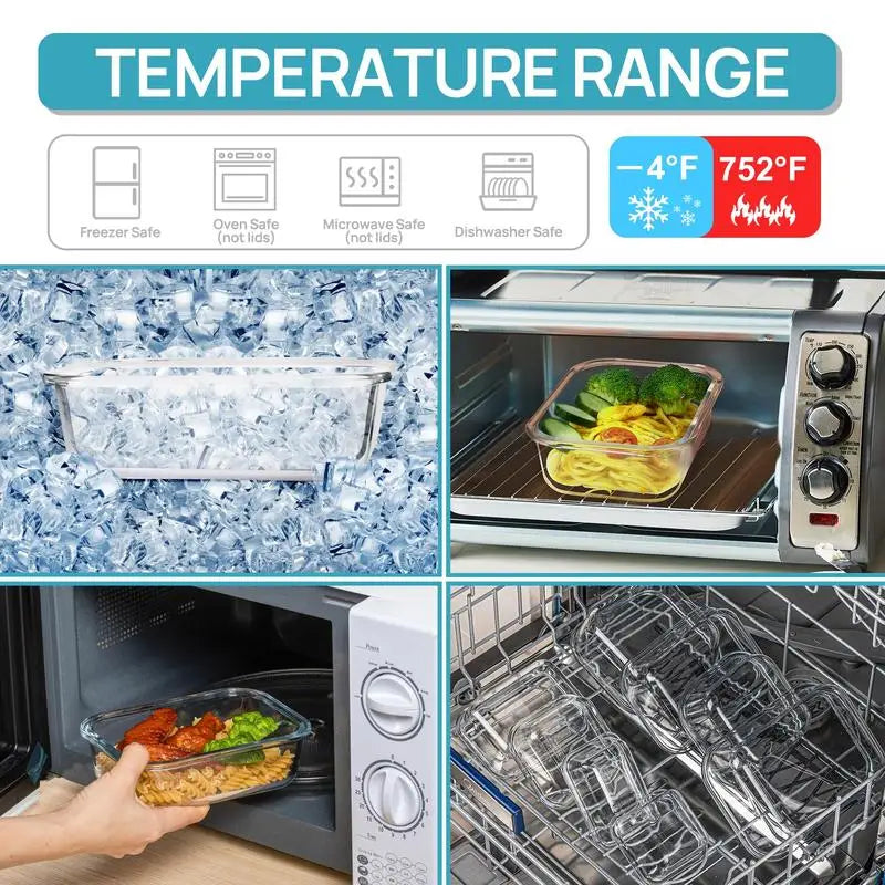 Glass Food Storage Containers with Lids