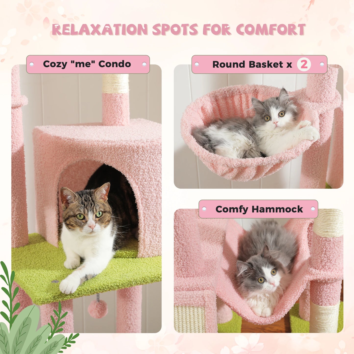 Cactus Floor to Ceiling Cat Tower