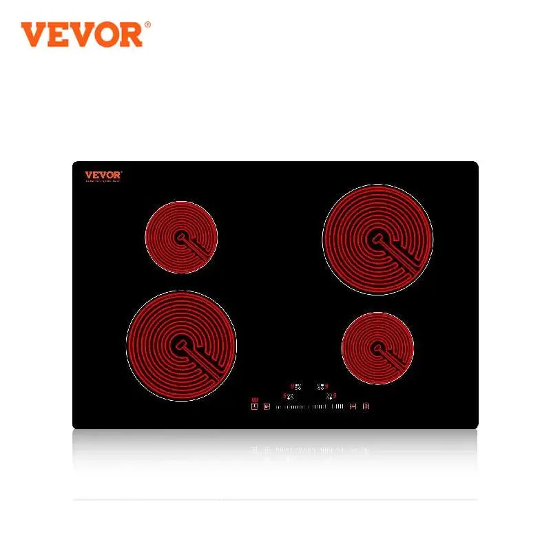 Built-in Induction Electric Stove Top 12/24/30in Ceramic Glass Electric Cooktop 4 or 5 Burners