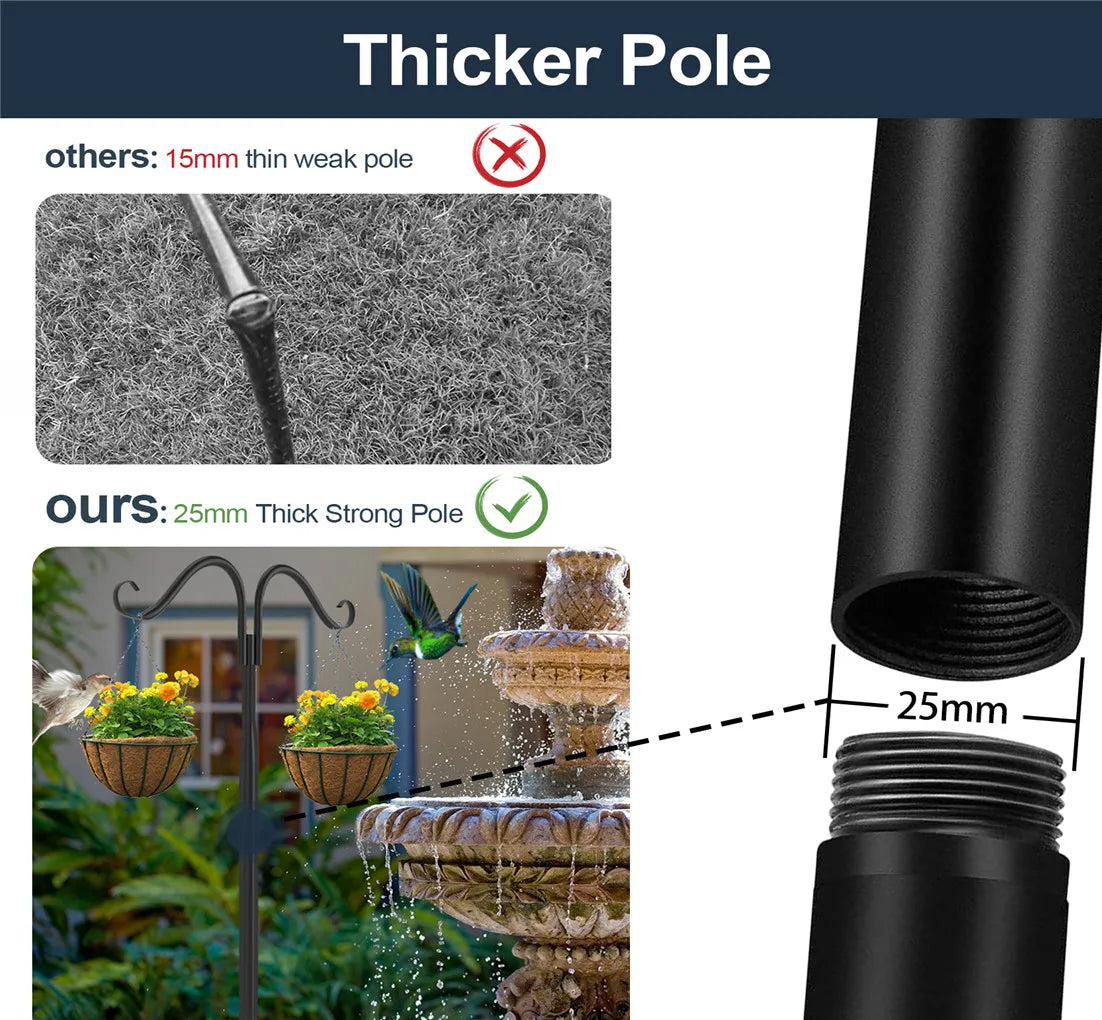 Outdoor Styling Poles for String Lights, Wedding Flower Baskets, Bird feeders...