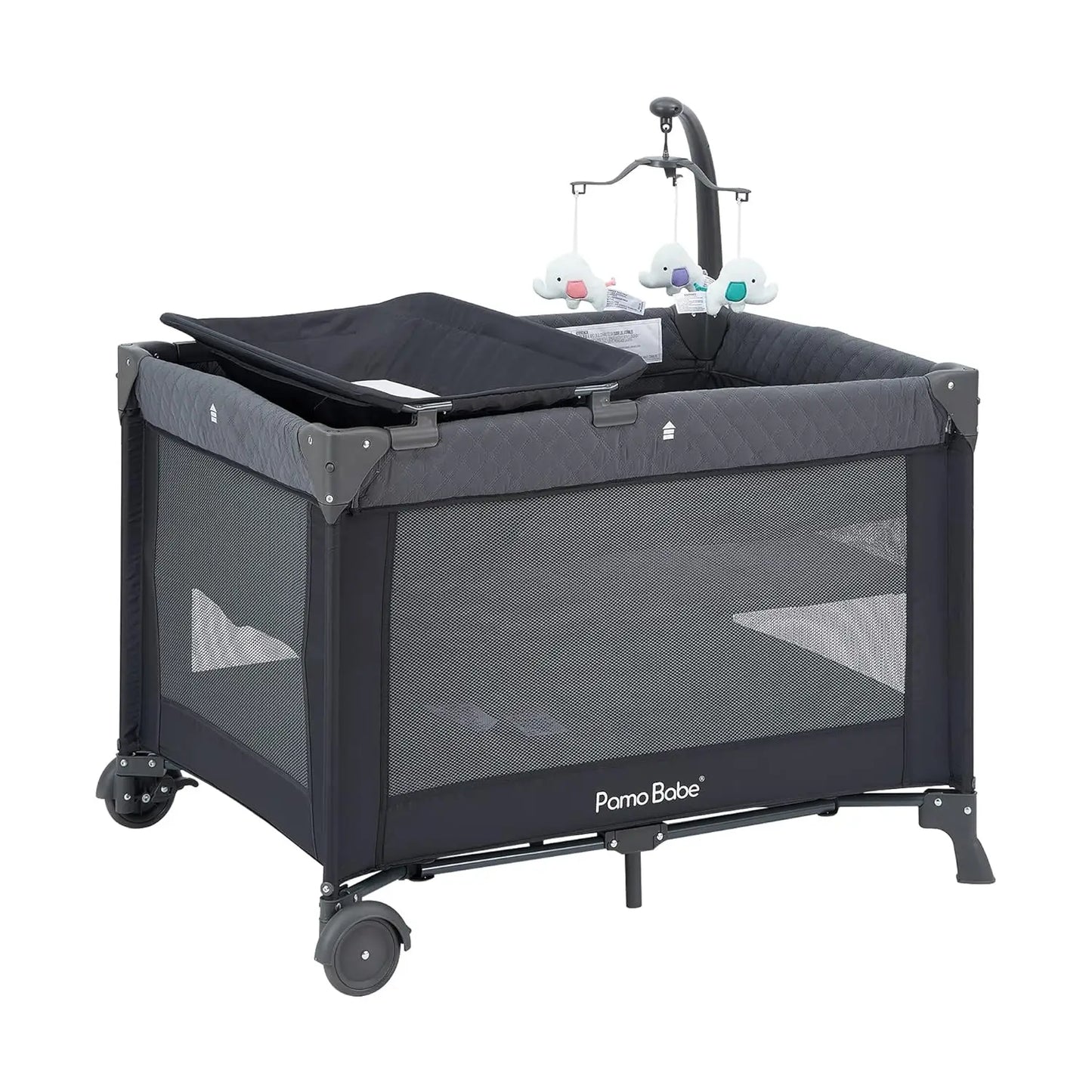 Portable Crib with Detachable Bassinet and Changing Table