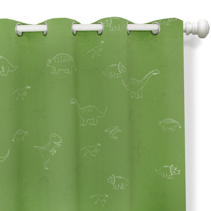 Little Dinosaur Print Full Blackout Curtains