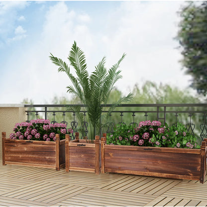 Raised Wood Flower or Vegetable Planters