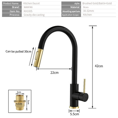 Smart Touch Kitchen Faucets, Single Handle with Dual Outlet Water Modes