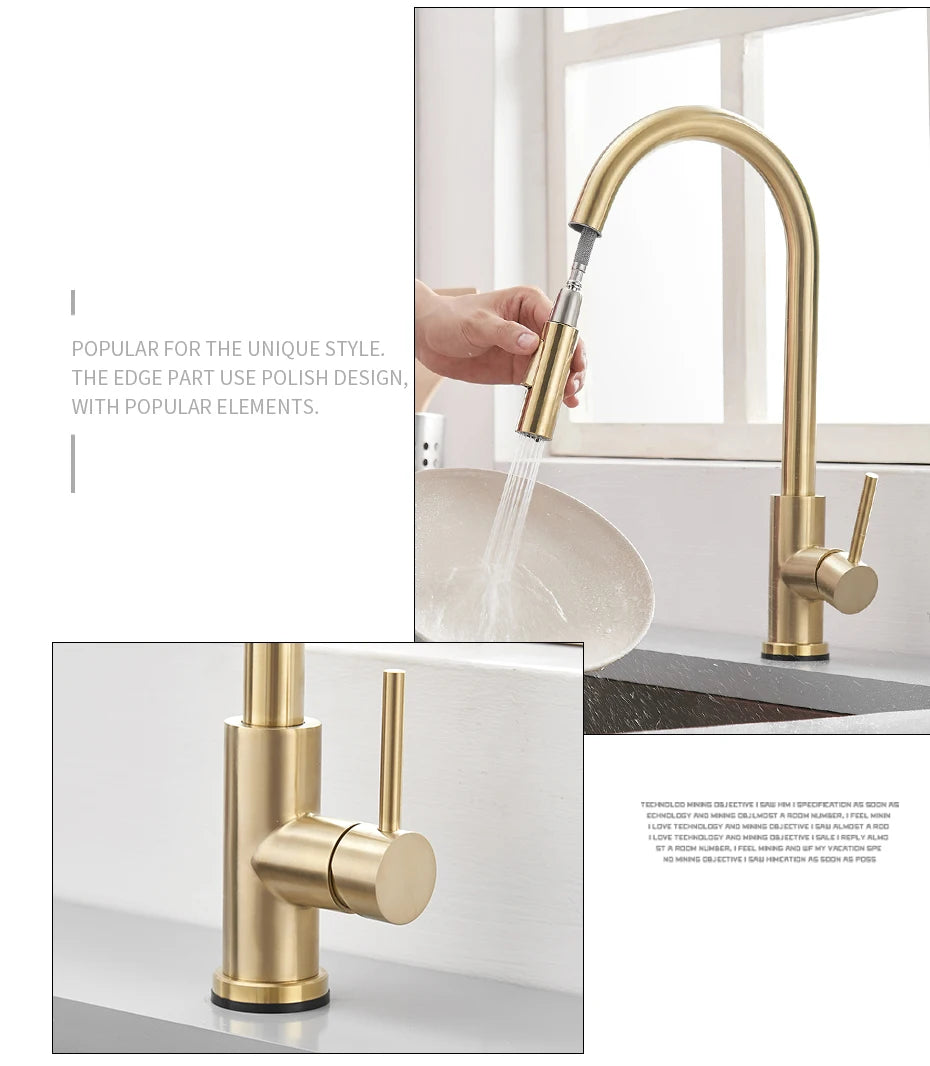 Rotating Smart Touch Kitchen Faucet