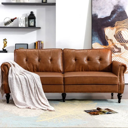 80” Leather Sofa