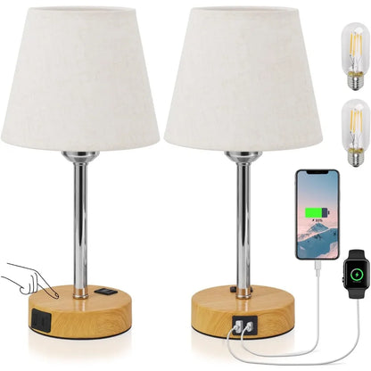 Set of 2 Bedside Table Lamps