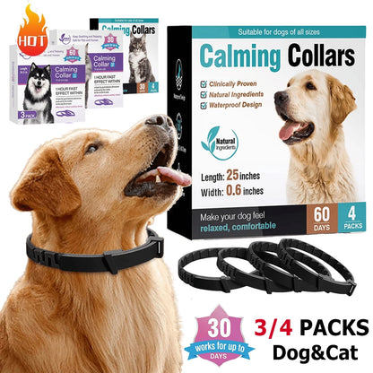 Pet Stress and Anxiety Calming Collars for Cats or Dogs