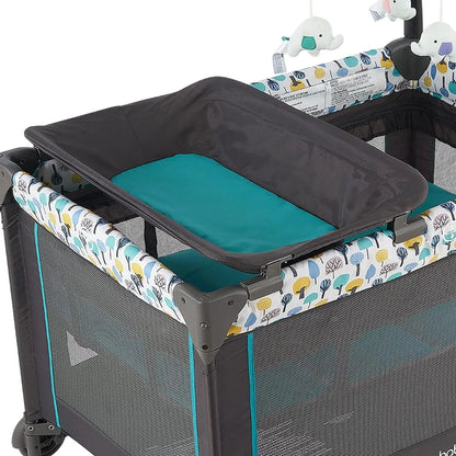 Portable Crib with Detachable Bassinet and Changing Table