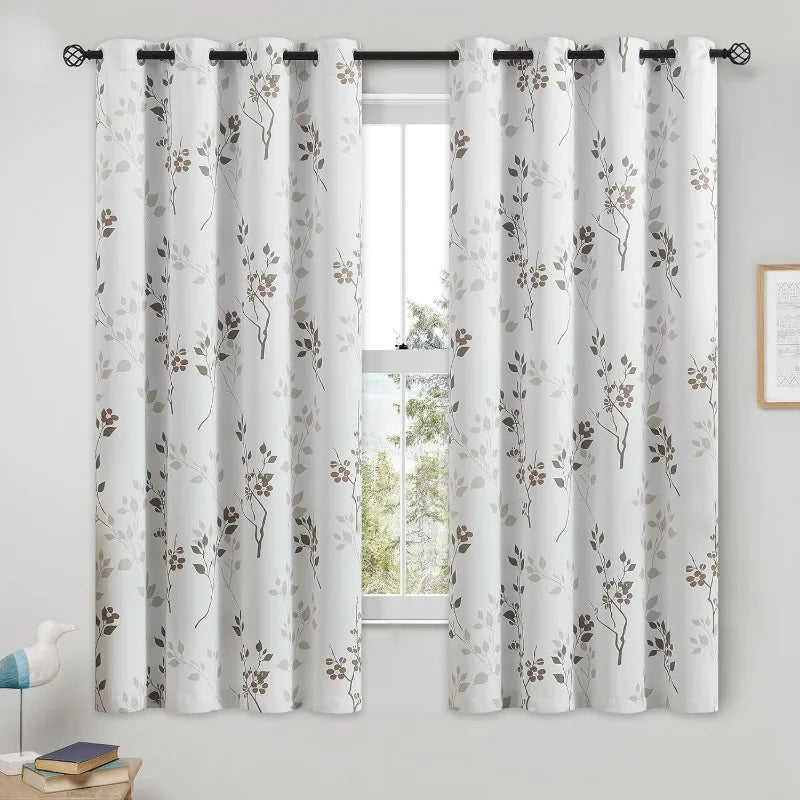 2 Window Curtain Panels - Thermal Insulated, Noise Reducing Drapes for Bedroom/Living Room