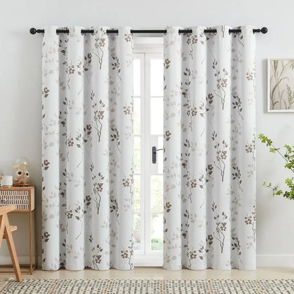 2 Window Curtain Panels - Thermal Insulated, Noise Reducing Drapes for Bedroom/Living Room