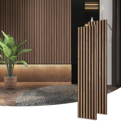 47 Inch Wood Slat Acoustic Panels for Stylish Decor and Noise Reduction, 3D Fluted Panel for Wall, Interior Design 3D Wood