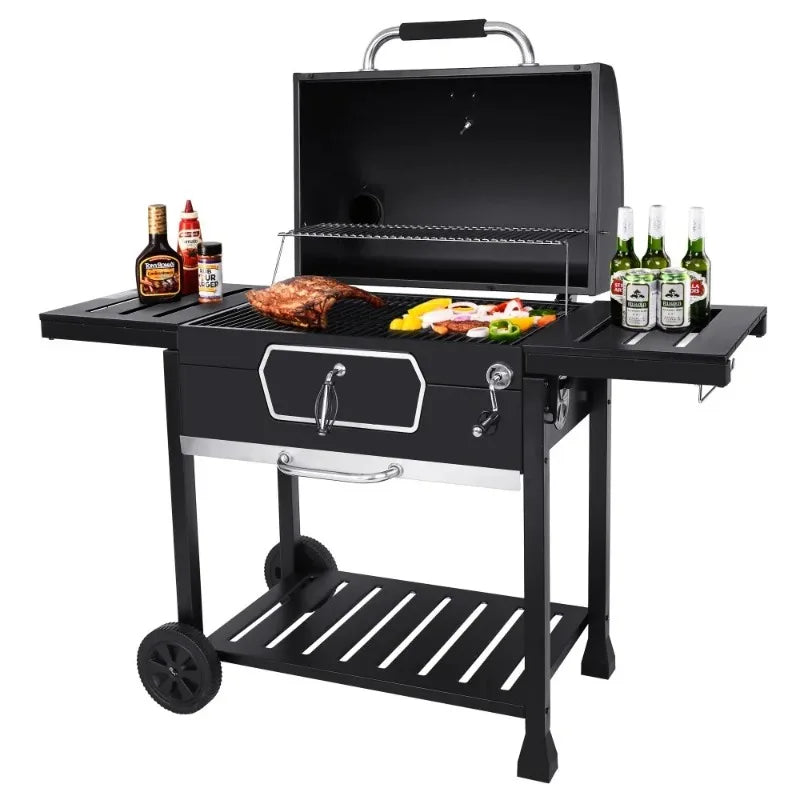 30-Inch Charcoal Grill, Deluxe BBQ Smoker