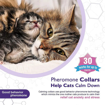 Pet Stress and Anxiety Calming Collars for Cats or Dogs