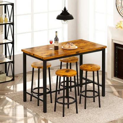 Counter/Bar Height Dining Table with 4 Stools