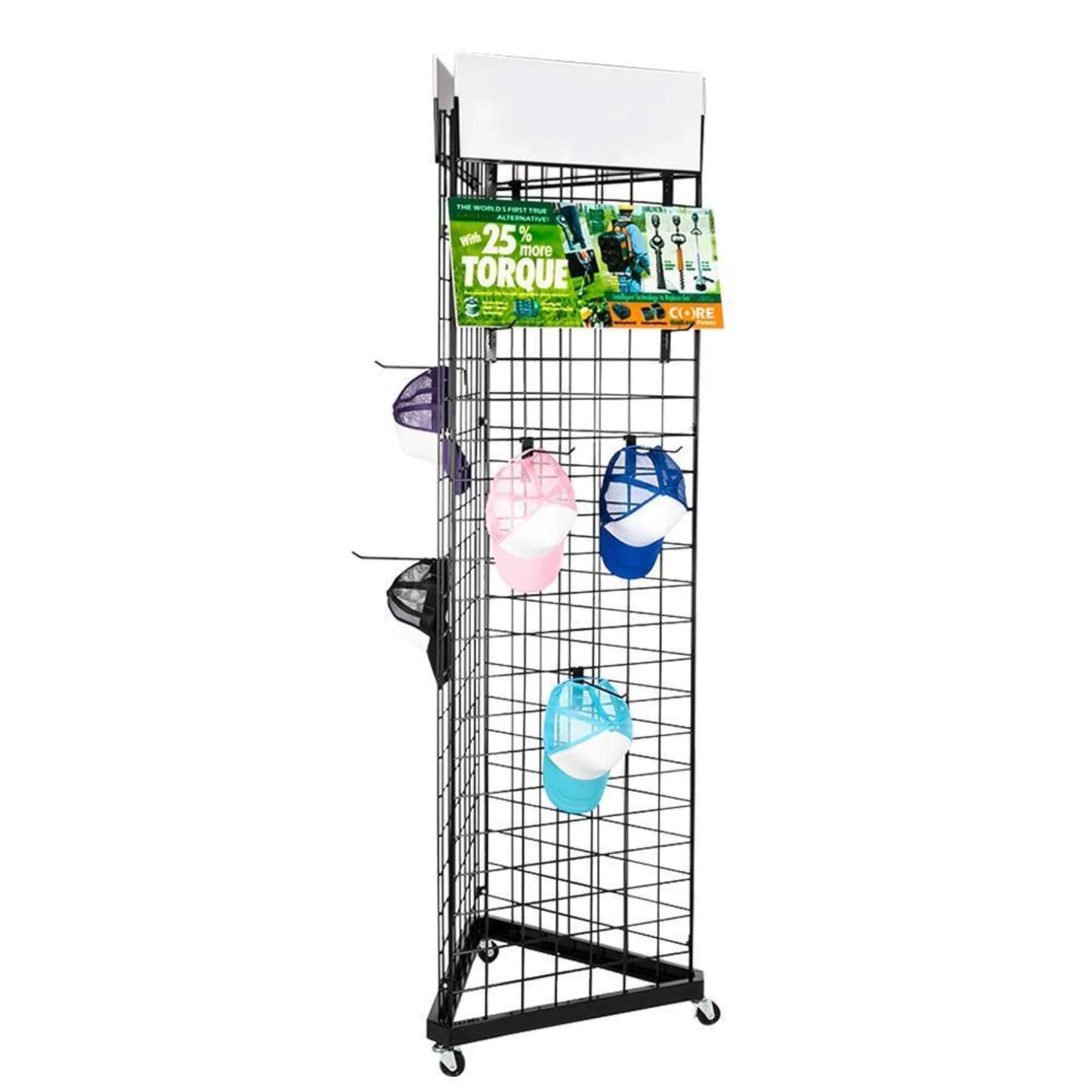 US Display Grid Rack 3 Panels Rolling Steel Retail Wall Store Craft Show Art Stand wall shelf shelves home decor