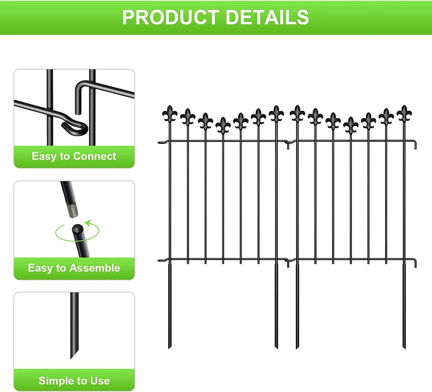 Decorative Garden Fence/ Animal Barrier Panels for Your Yard