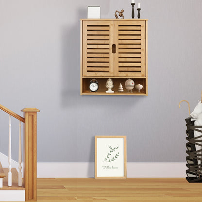 Wall Storage Cabinet with Adjustable Shelves