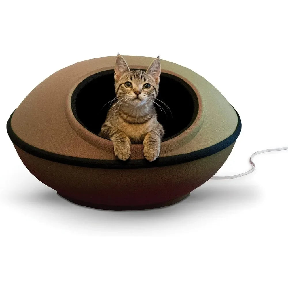 Heated Cat Bed/Hideaway for Cats and Small Dogs