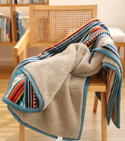 Plush Flannel Sherpa Blanket