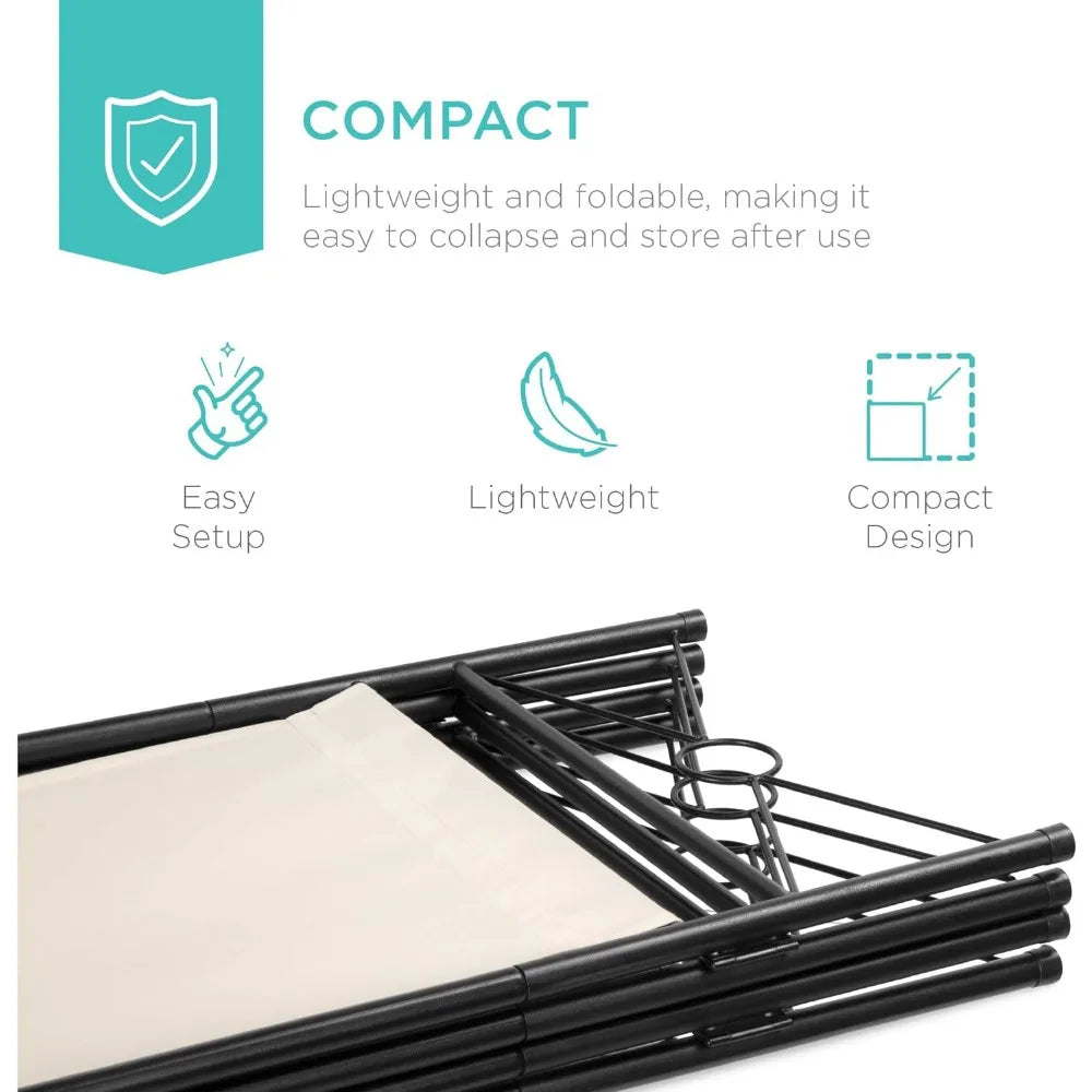 4-Panel Folding Privacy Screen/Room Divider W/Steel Frame