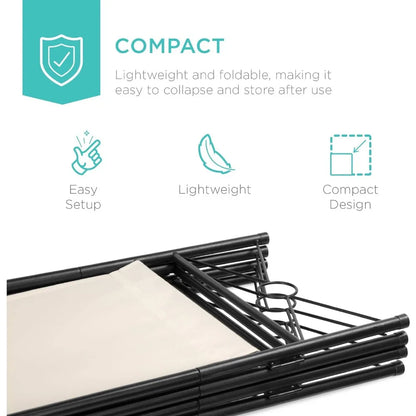 4-Panel Folding Privacy Screen/Room Divider W/Steel Frame