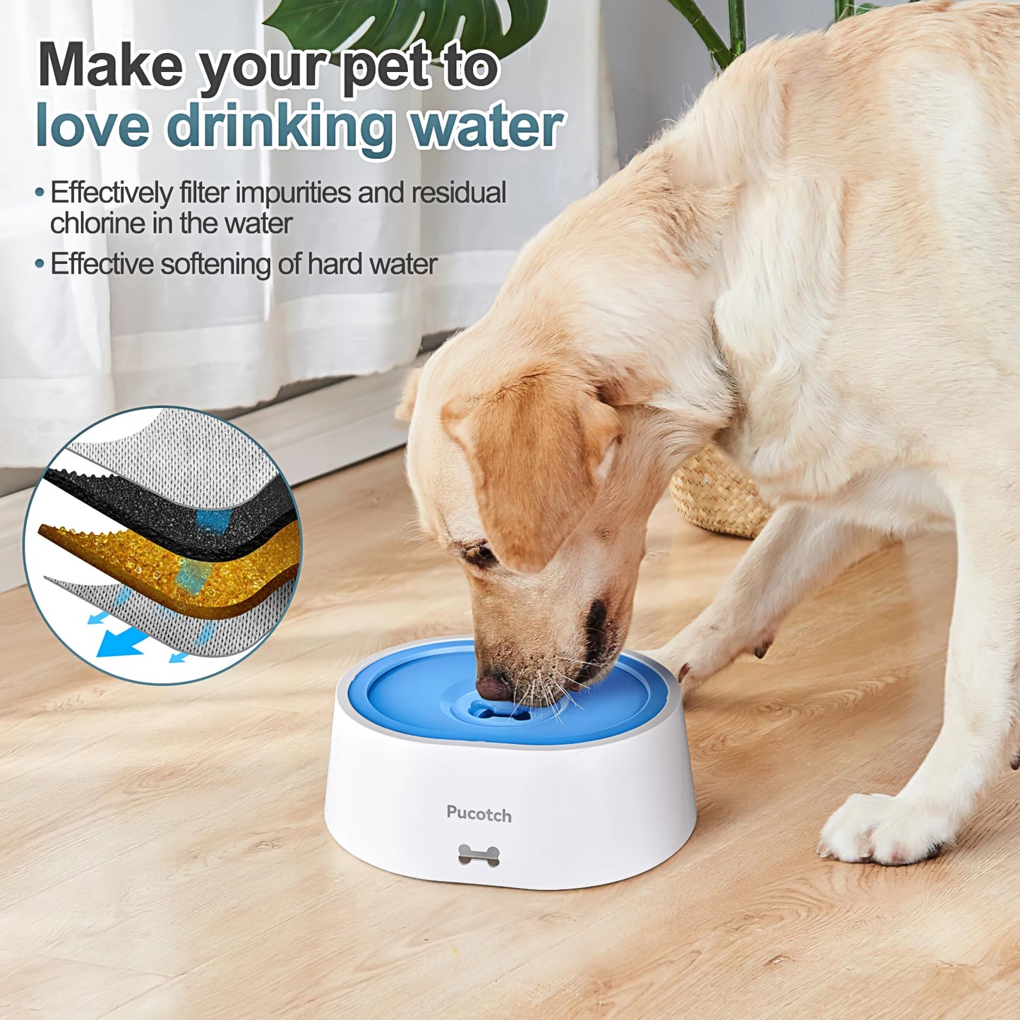 No Splash/Spill Proof Dog Water Bowl for Dogs