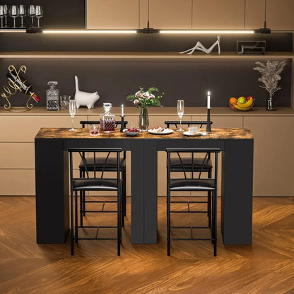 Kitchen Breakfast Table with 2 Stools