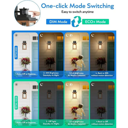 2 Motion Sensor Outdoor Wall Lights