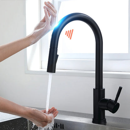 Smart Touch Kitchen Faucets, Single Handle with Dual Outlet Water Modes