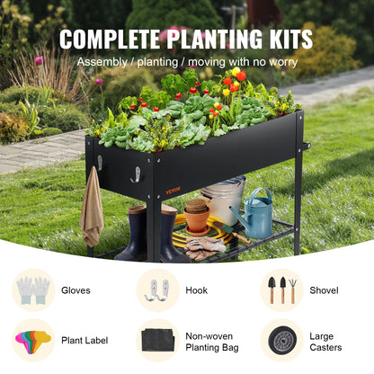 Mobile Outdoor Raised Garden Bed/Planting Box for Flowers or Vegetables 
in Garden/Balcony