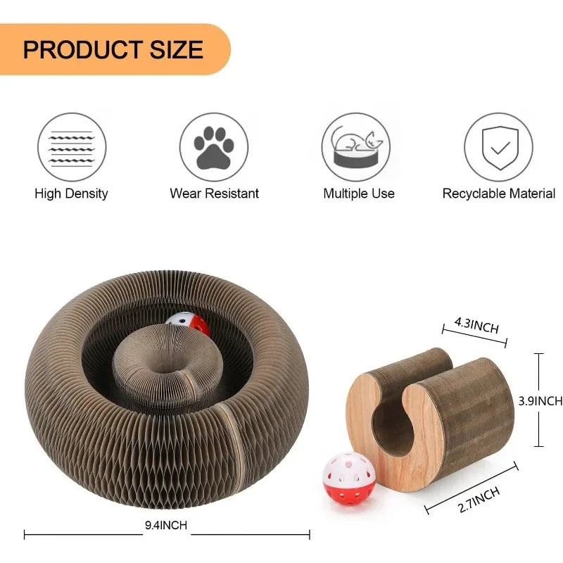 Cat Scratcher Cardboard Lounge Bed, Cat Scratching Pad, Pet Lounger