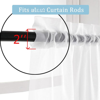 White Sheer Curtains 96 Inch Length