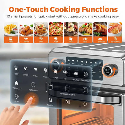 Countertop Air Fryer Toaster Oven Combo - 1700W