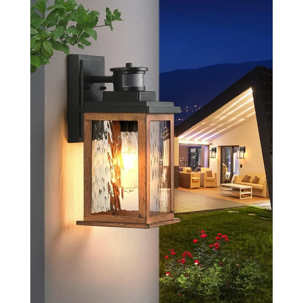 2 Motion Sensor Outdoor Wall Lights