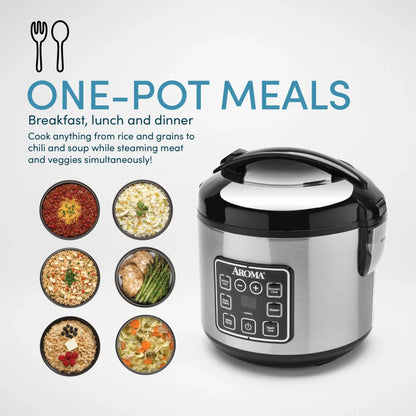 8-Cup Rice & Grain Cooker, Steamer