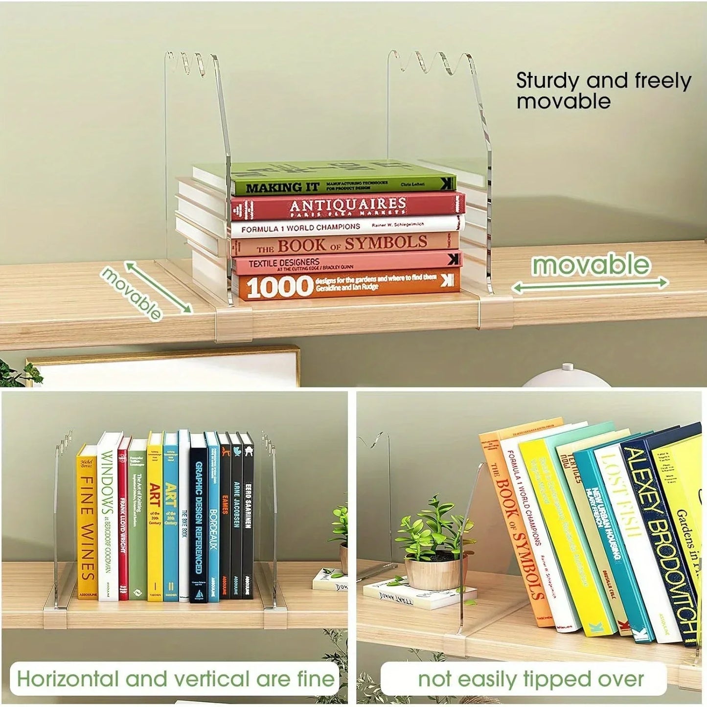 12mShelf Dividers for Closets, Kitchen, or Office