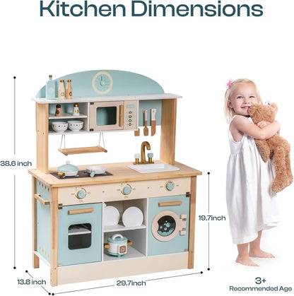 Toddler Wooden Kitchen Playset