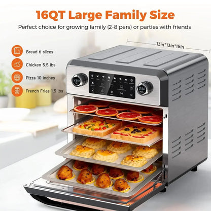 Countertop Air Fryer Toaster Oven Combo - 1700W