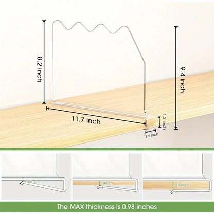 12mShelf Dividers for Closets, Kitchen, or Office