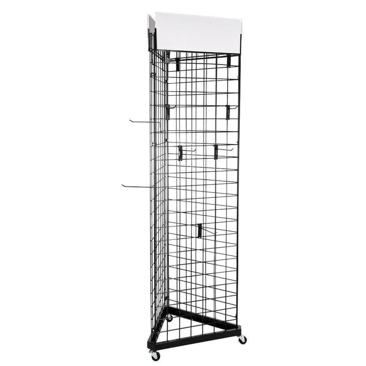 US Display Grid Rack 3 Panels Rolling Steel Retail Wall Store Craft Show Art Stand wall shelf shelves home decor