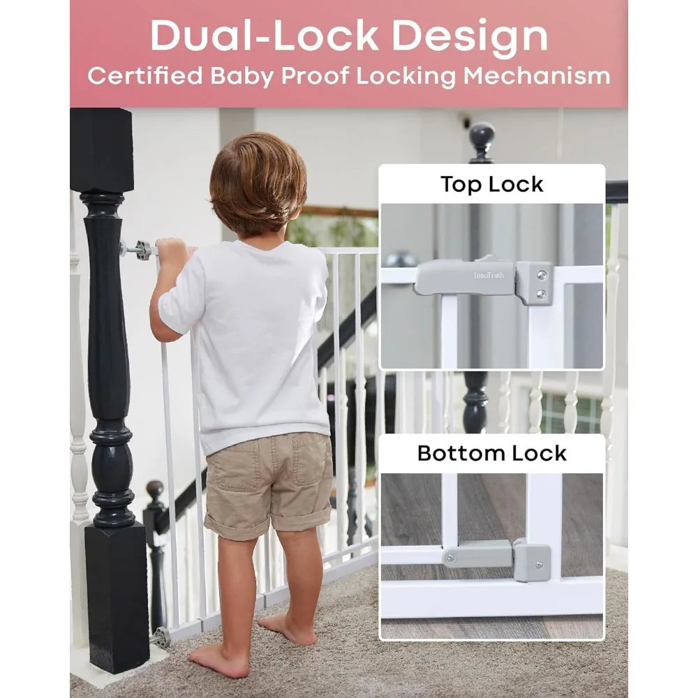 Tall and Wide Baby/Pet Gate for Stairs and Doorways